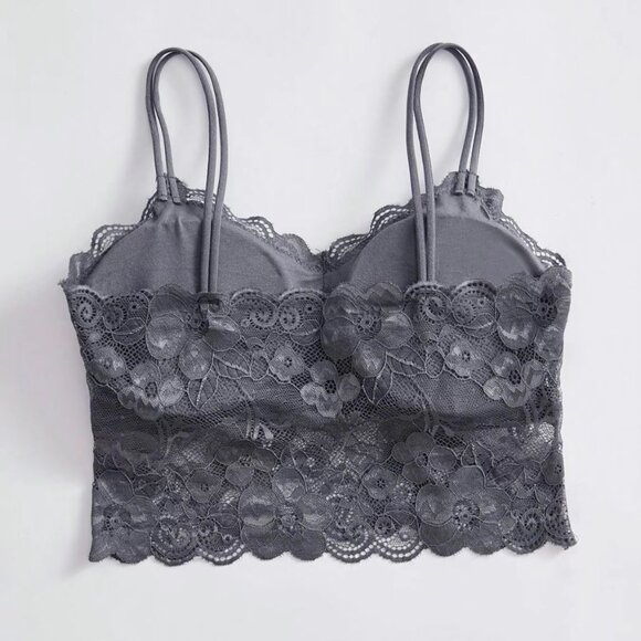 Abercrombie & Fitch Grey Lace Bralette - NWOT - Picture 2 of 7